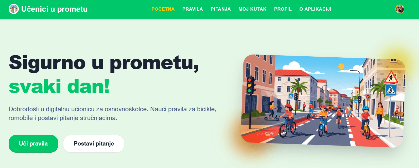 Naslovna slika rada Učenici u prometu (eng. Traffic Safety Helper)
