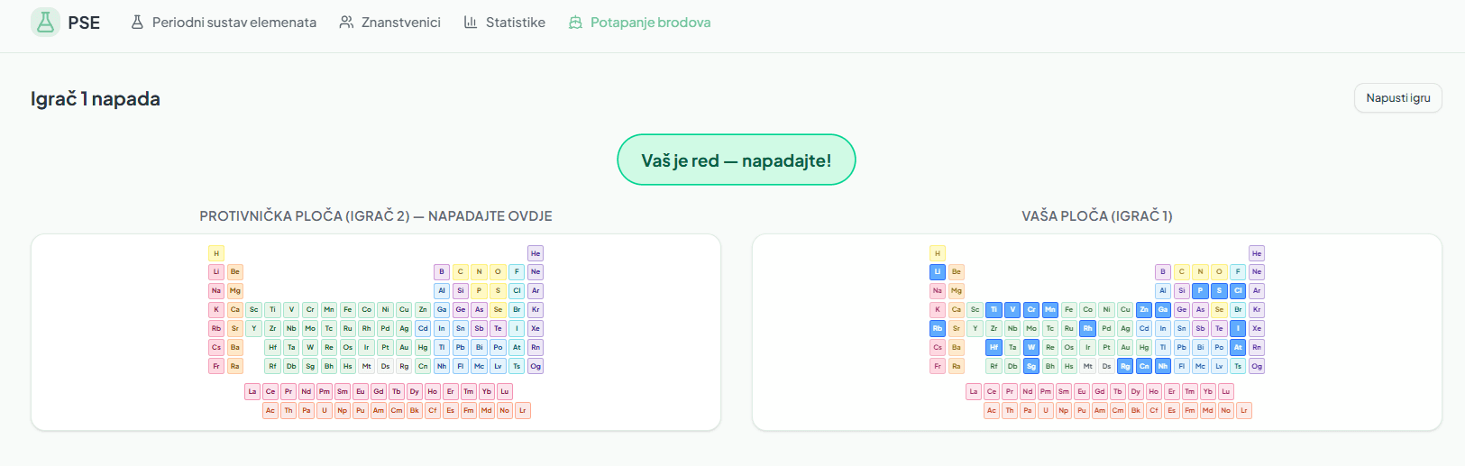 Naslovna slika rada PSE- Periodni sustav elemenata